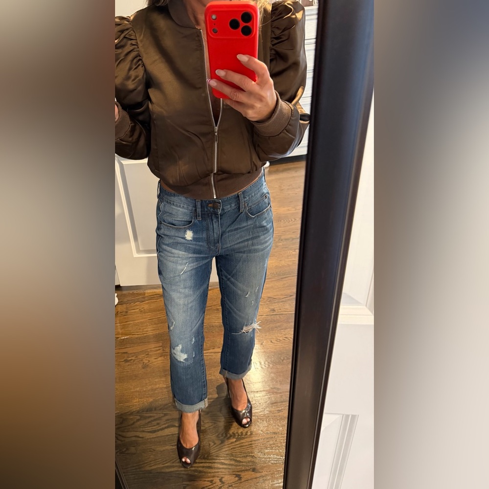 J. Crew Women's Distressed Boyfriend Jeans - Blue
